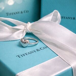 Authentic Tiffany & Co. Full Heart Ring Size 4.5